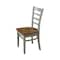 International Concepts Set of Two Emily Side Chair, Hickory/Stone C41-617P - alternate 5
